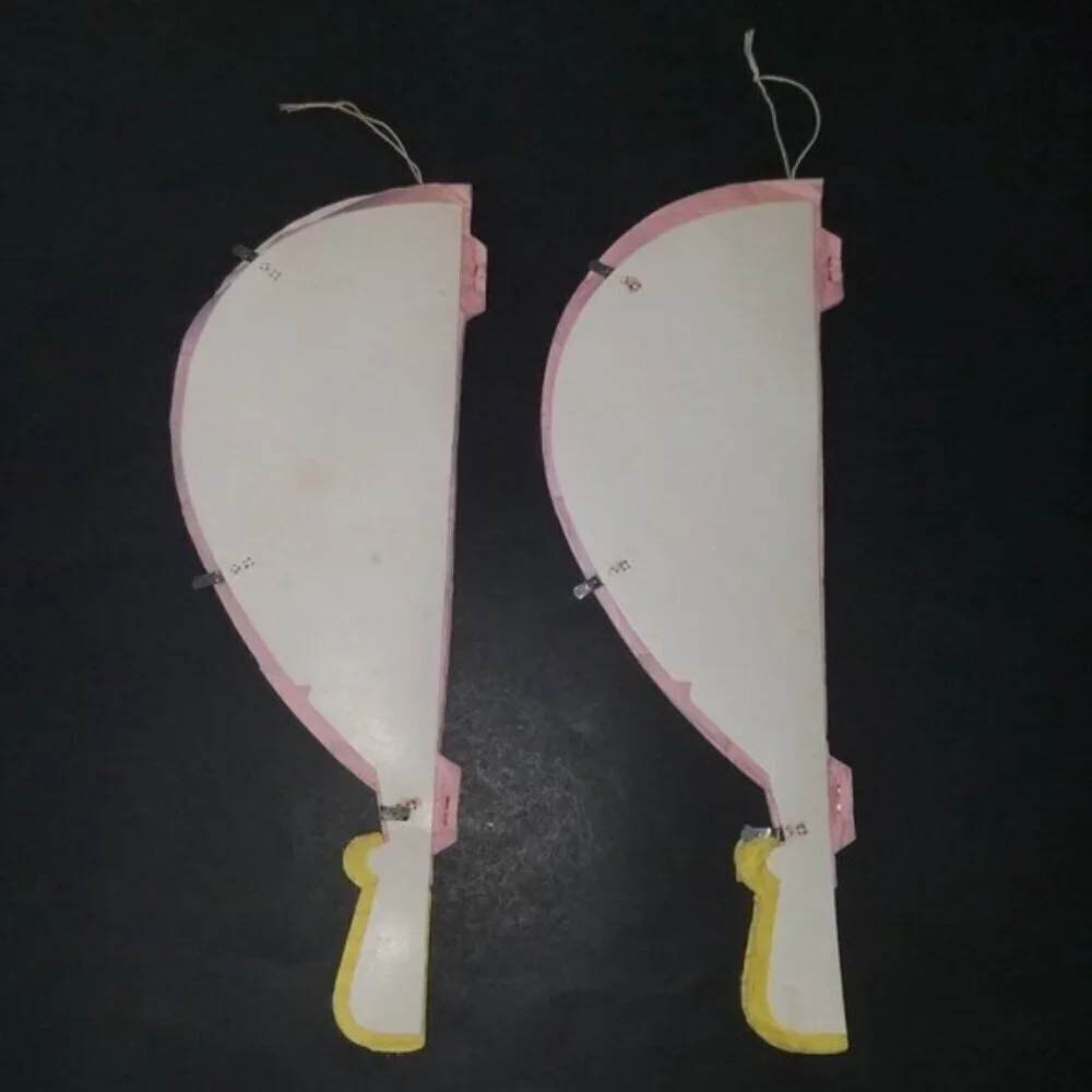 VTG 2 Pink Honeycomb Hot Air Balloon Lot Hanging Decoration 13.75